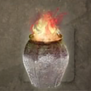 burning oil jar